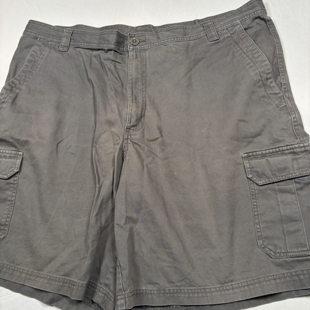 Columbia Cargo Shorts Men 44 Grey Cotton Twill Outdoor Hiking 10 Inch Inseam